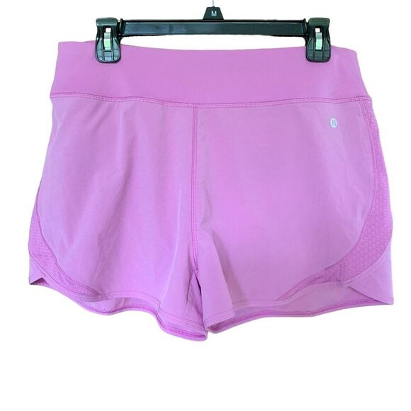 RB3 Women's Running Shorts Built in Undergarment Pink Stretch Pockets Si… - Picture 1 of 7